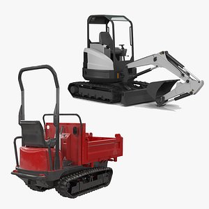 E 26 Compact Excavator and Tracked Carrier