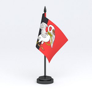 3D Table Flag Buckinghamshire model