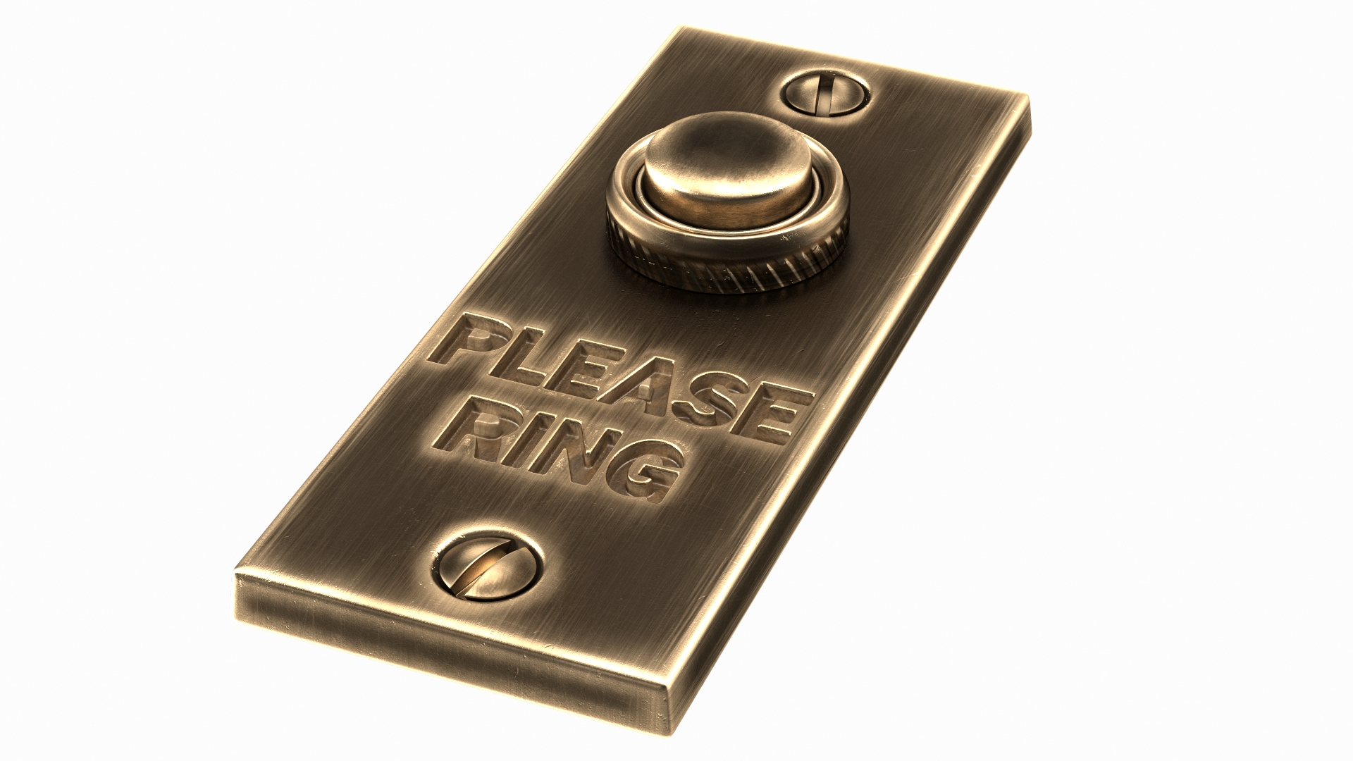 Brass Bell Push Model TurboSquid 1713110