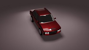 3D model 3D Model of Classic 1970s Four-Door Sedan 3D model