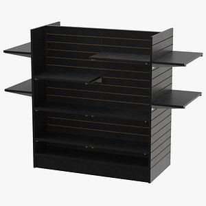slat wall gondolas shelves 3D model