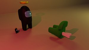 Among us characters 3D model