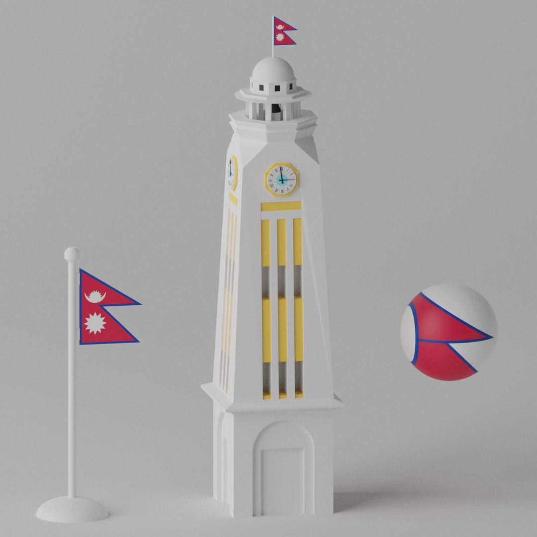 3D Dharahara Bhimsen Tower Nepal - TurboSquid 2211559