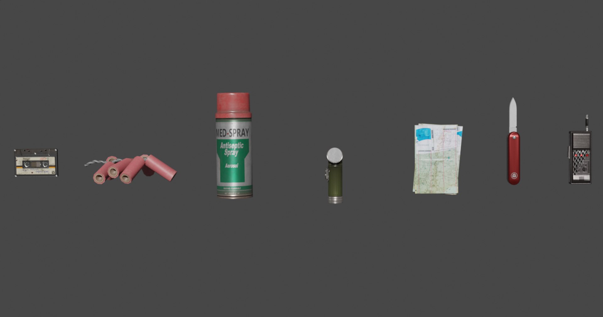 Przedmioty ekwipunku Low-poly Model 3D - TurboSquid 2452105