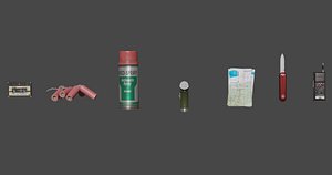 3D Inventory Items Low-poly model
