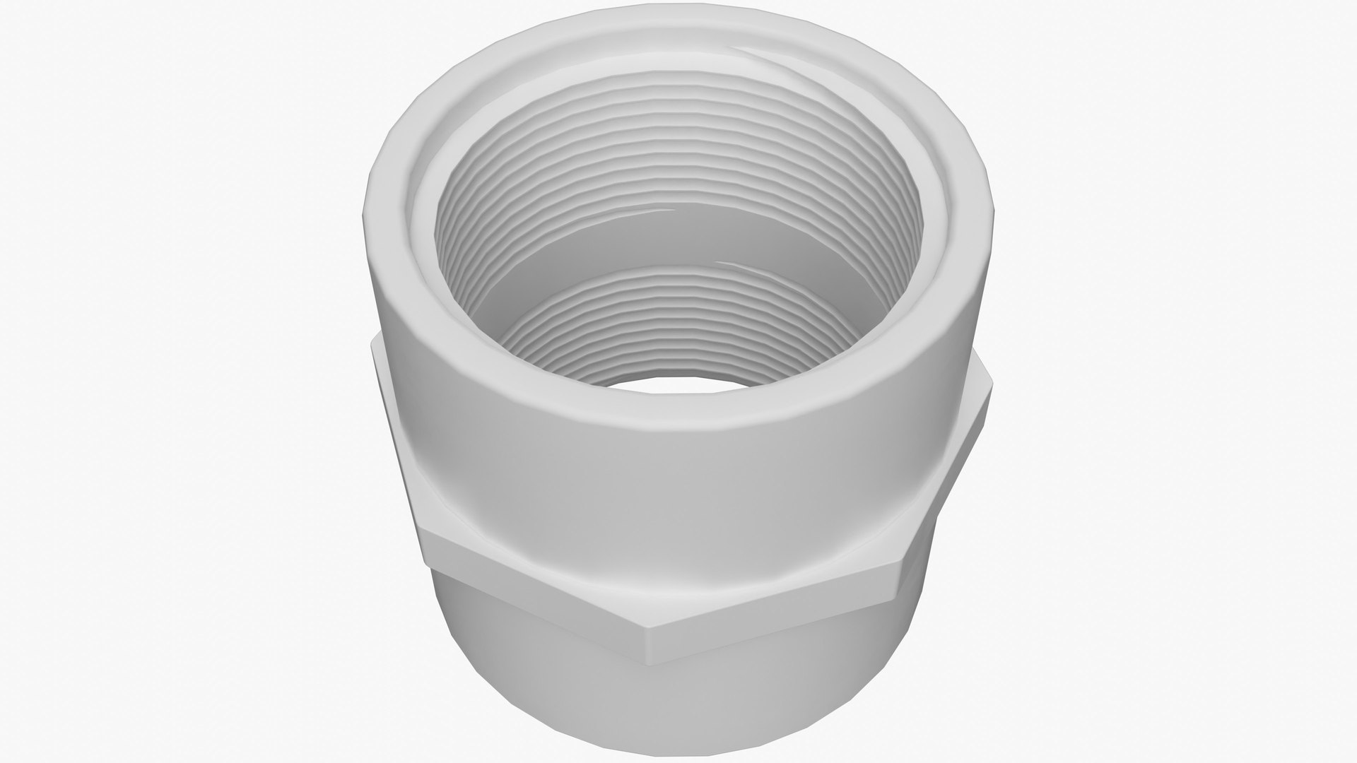 3D PVC Coupling Female TurboSquid 2093823