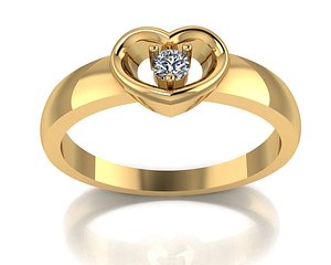 Heart Stone Ring model