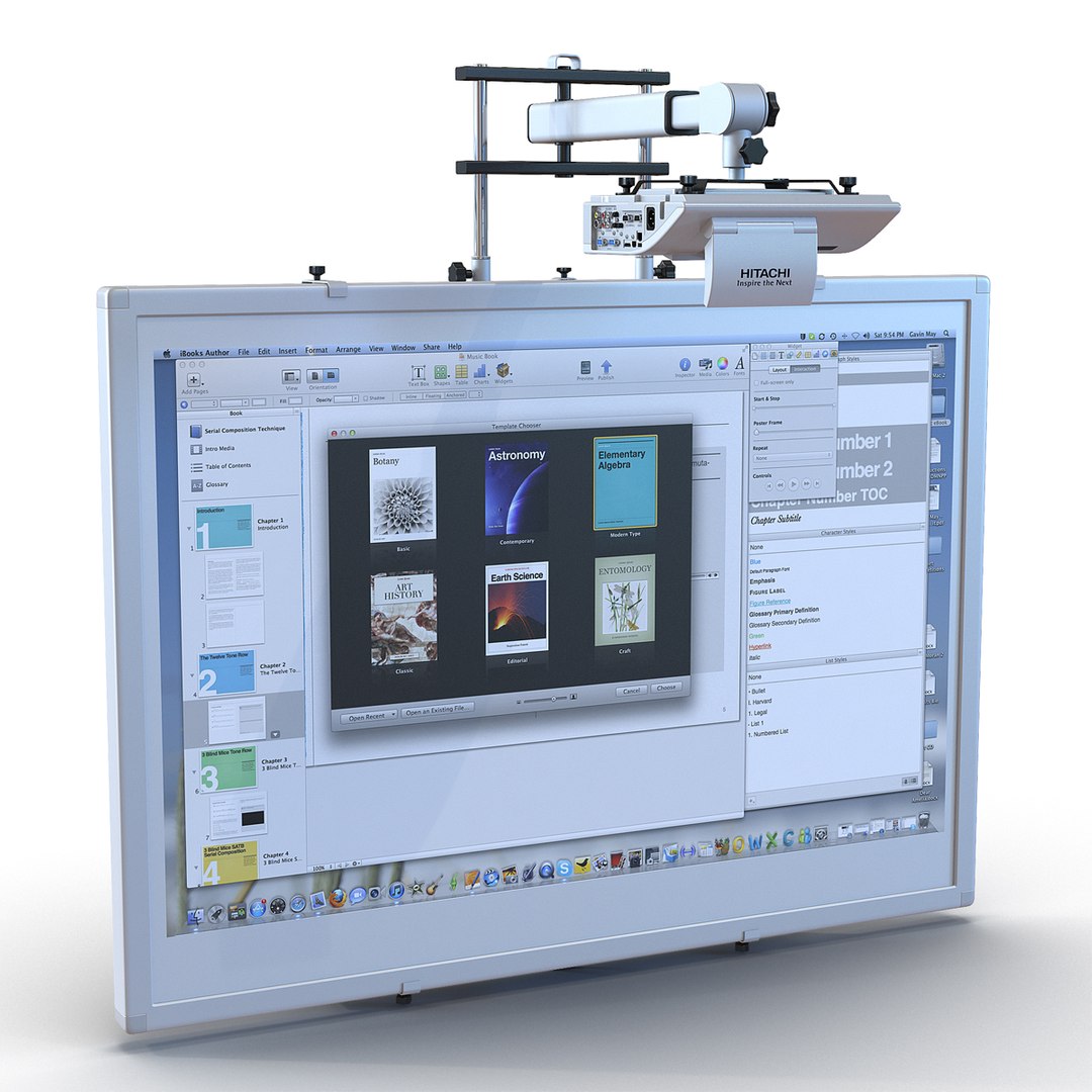 Interactive Whiteboard Set 3D model preview