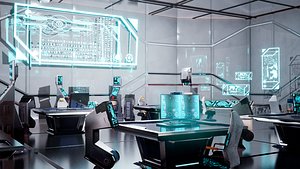 SciFi Office 16 Assets model