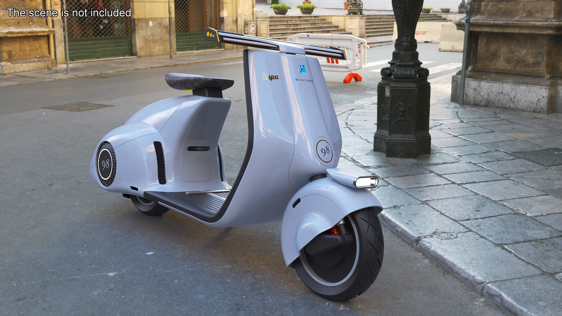 Futuristic Blue Electric Scooter Vespa 98 Parked Lights On 3D https://p.turbosquid.com/ts-thumb/ux/oKAN86/Y0/futuristicblueelectricscootervespa98parkedlightson3dsmodel008/jpg/1714773263/1920x1080/fit_q87/31e895ff34c818b3d20adf36948a98829fb33cea/futuristicblueelectricscootervespa98parkedlightson3dsmodel008.jpg