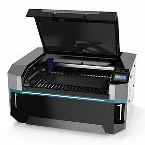 3D Steel Frame Laser Cutting System Animated Rigged