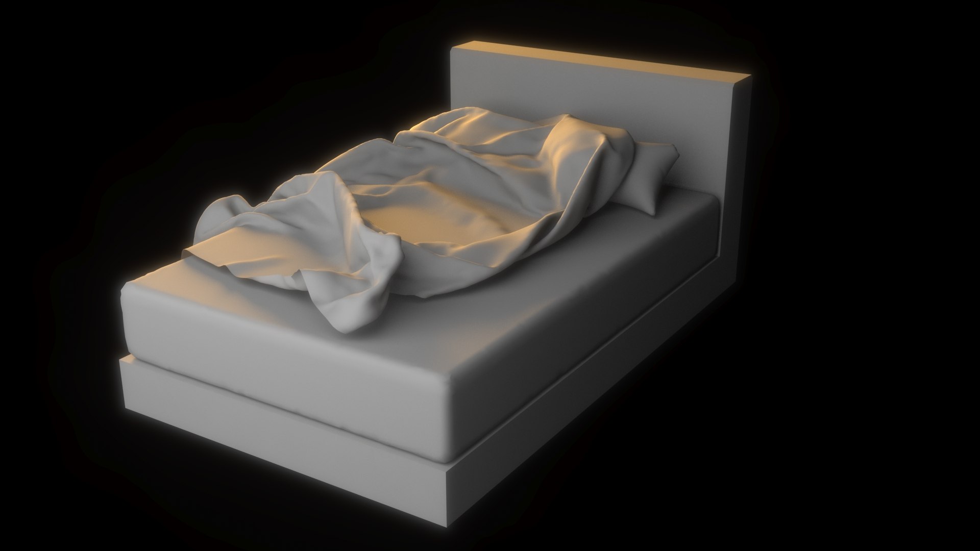 Messy Bed 3D Model - TurboSquid 1194905