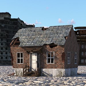 Destroyed Building Country House