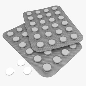 pill blister pack 3d max