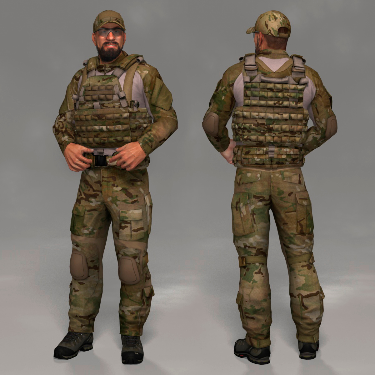 Military soldier rigged 3D model - TurboSquid 1258381