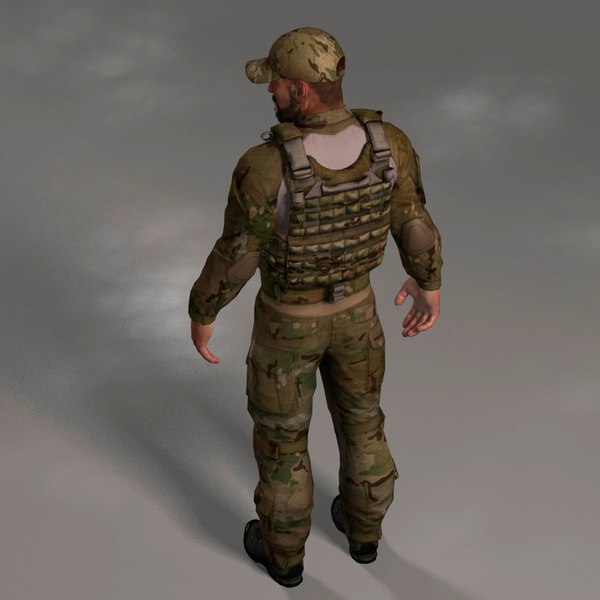 Military soldier rigged 3D model - TurboSquid 1258381