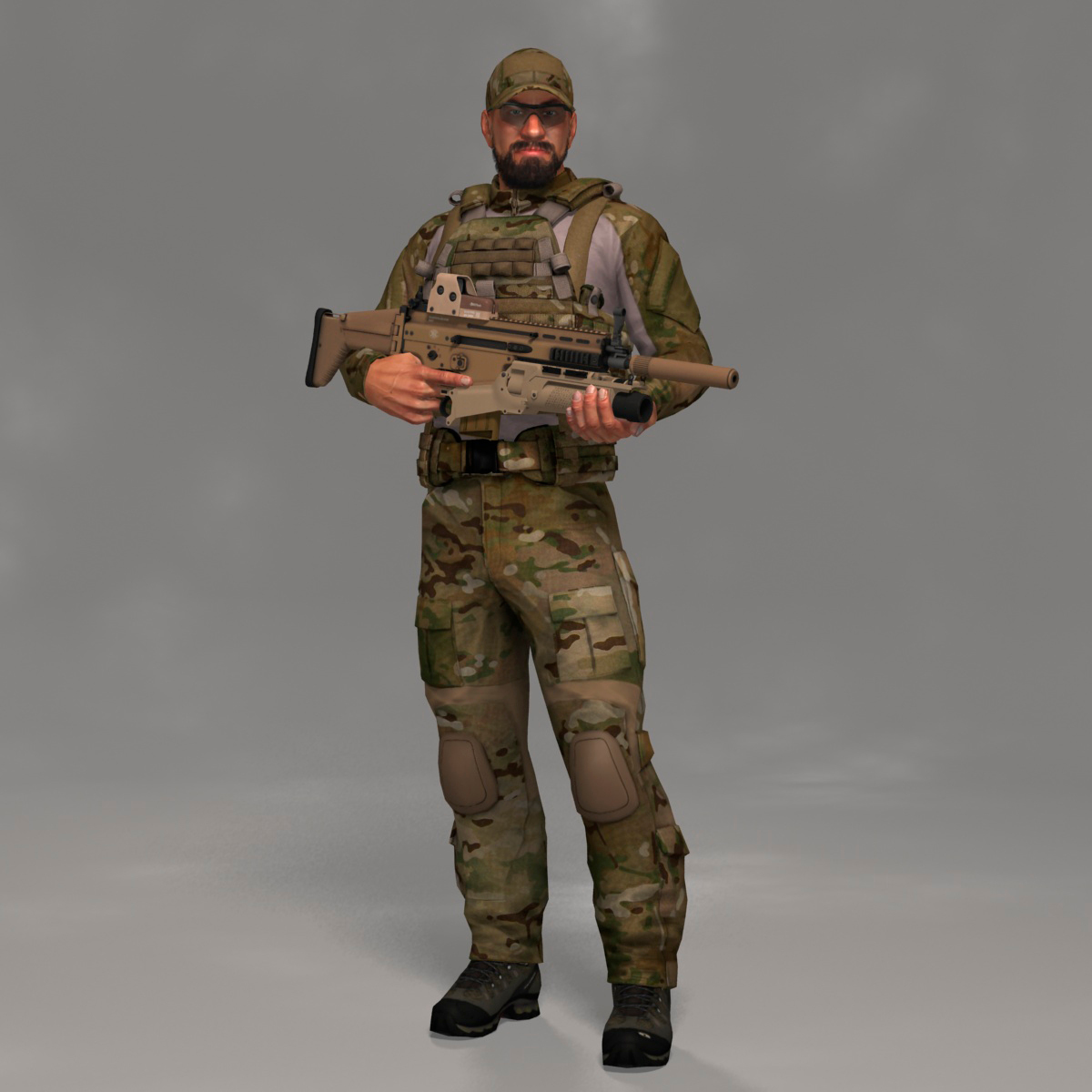 Military soldier rigged 3D model - TurboSquid 1258381