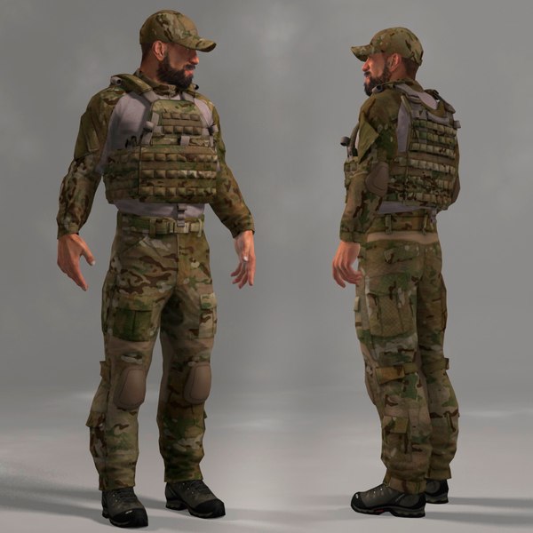 Military soldier rigged 3D model - TurboSquid 1258381