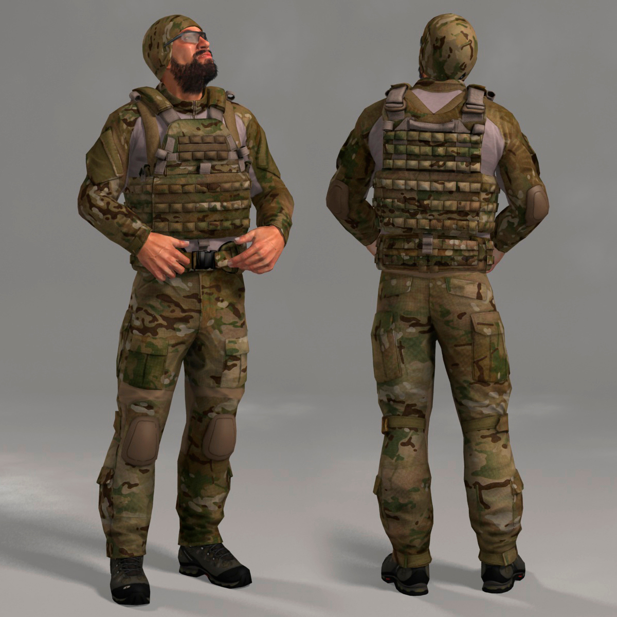 Military soldier rigged 3D model - TurboSquid 1258381