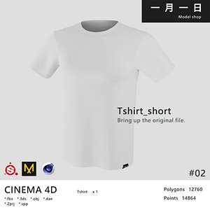 3D Tshirt short model