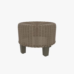 3D Wicker ottoman Ikea Sky