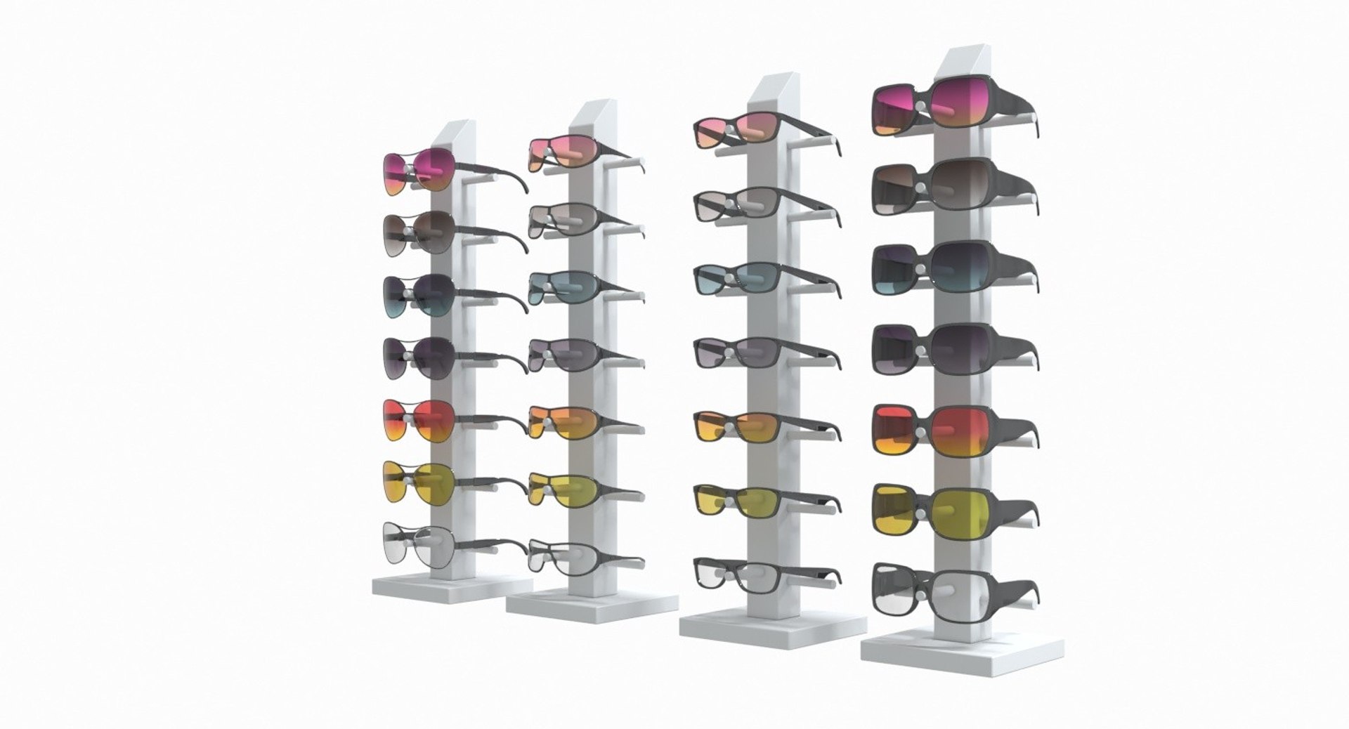 Sun Glasses Rack Model - TurboSquid 1613240