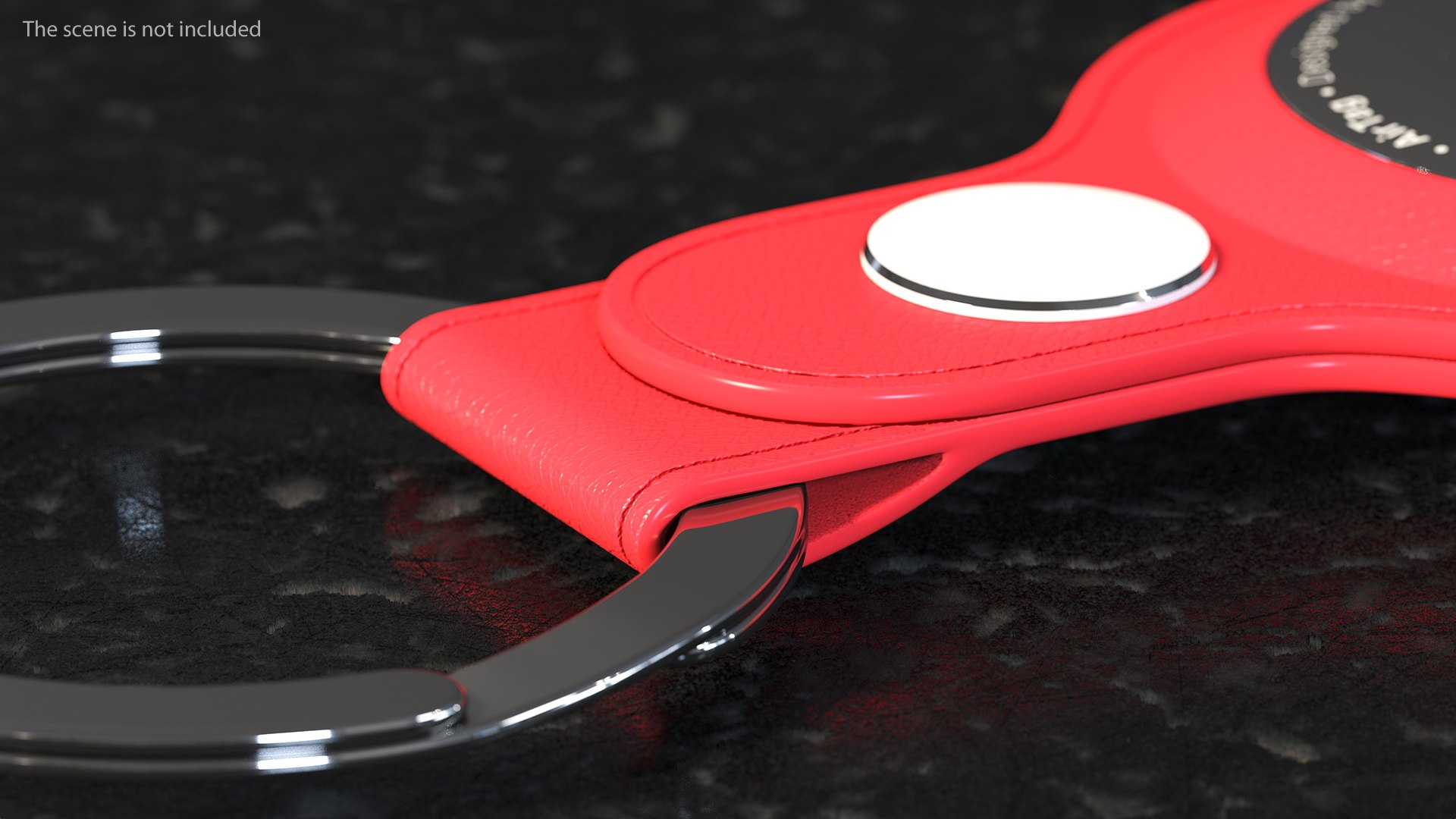 3D Apple AirTag Leather Key Ring Red model TurboSquid 1765314