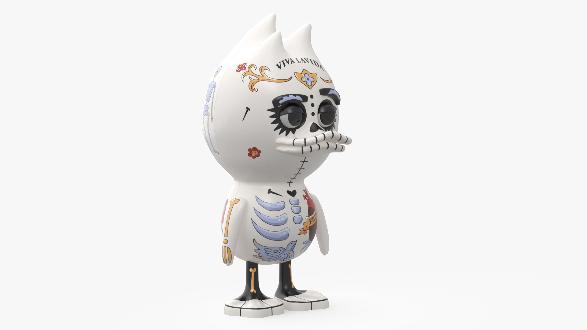 TUD Toy Frida Kahlo White 3D model preview