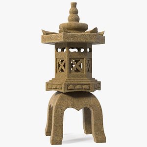 3D model Stone Garden Pagoda Statue