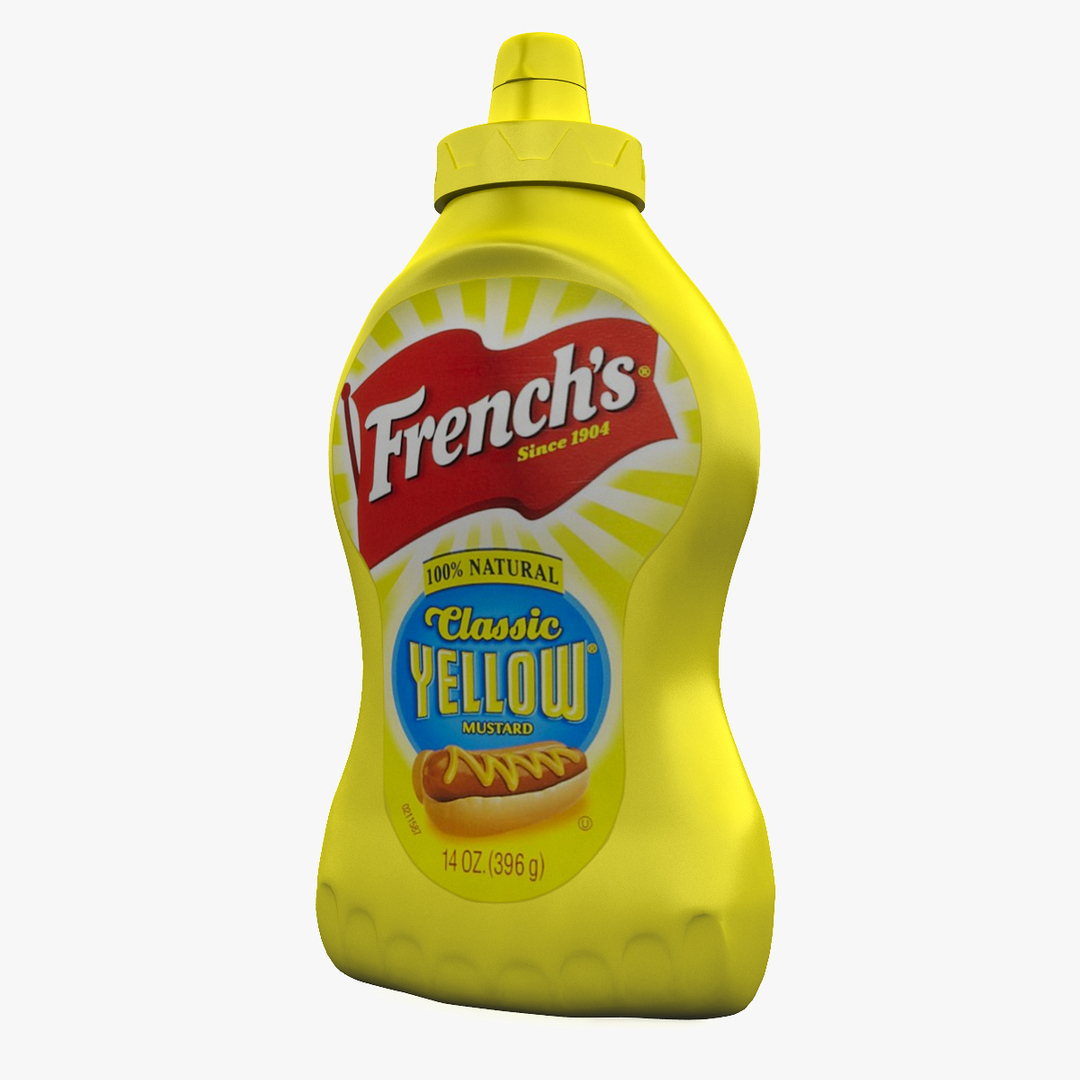 3d French S Mustard Bottle Model