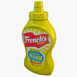 3d french s mustard bottle model