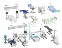 Hospital Ward Hospital Room Interior Operating Table Infant Incubator Gynecology Chair