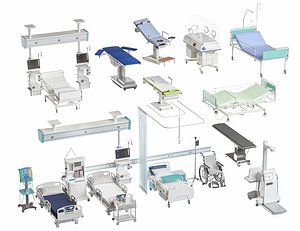 Hospital Ward Hospital Room Interior Operating Table Infant Incubator Gynecology Chair