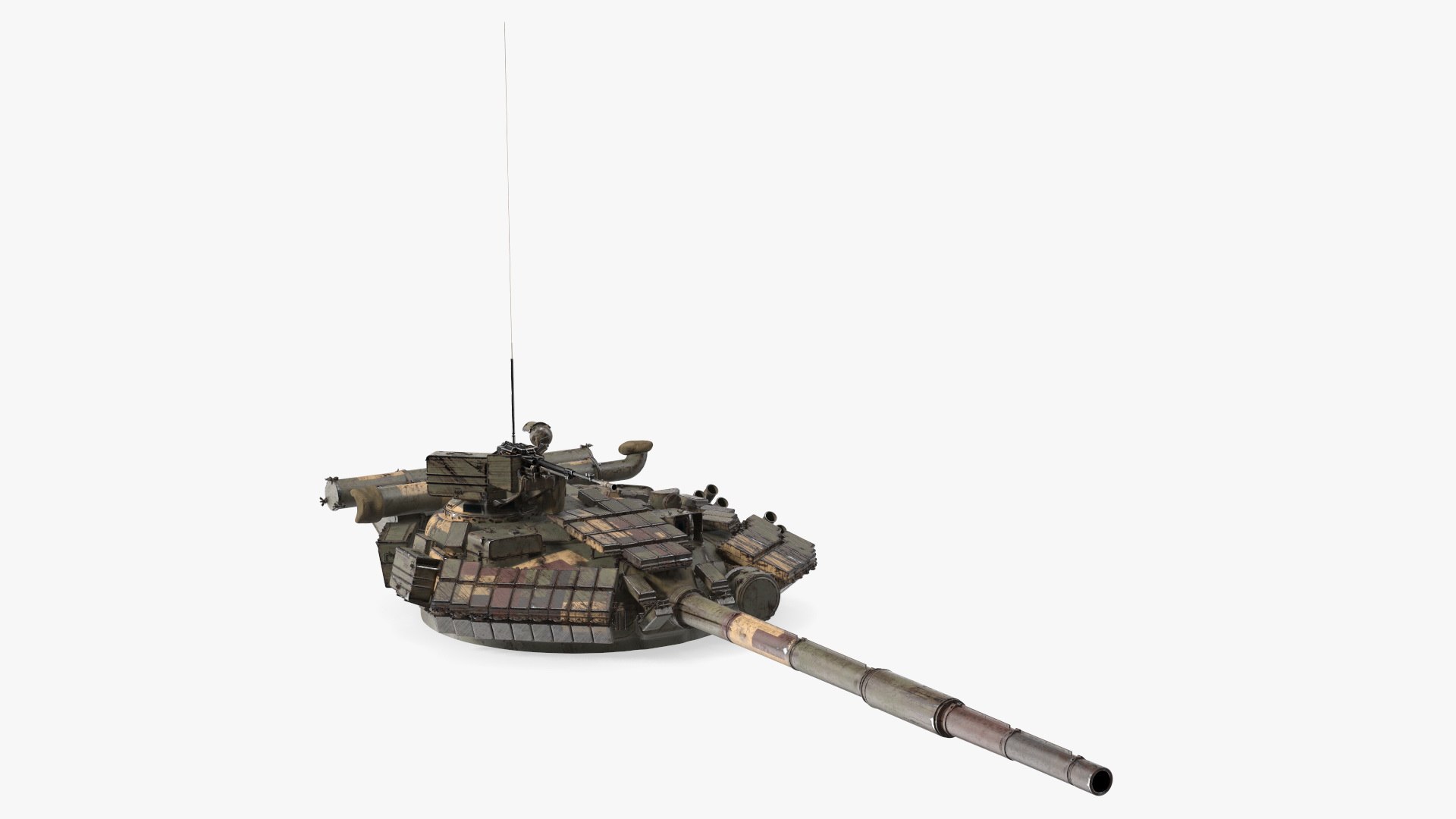 T-64 Tank Turret Dirty 3D model preview