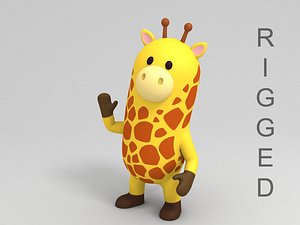 Rigged Cartoon Giraffe