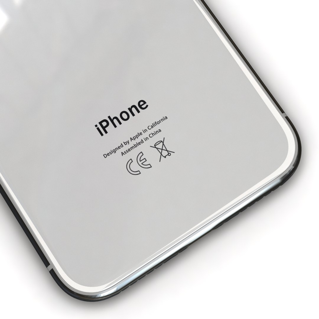 3D model apple iphone x silver - TurboSquid 1223877