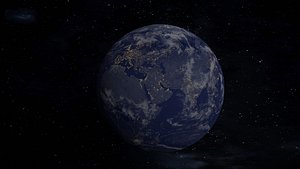 3D model world night