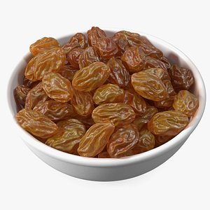 3D Full Bowl of Brown Sultanas model
