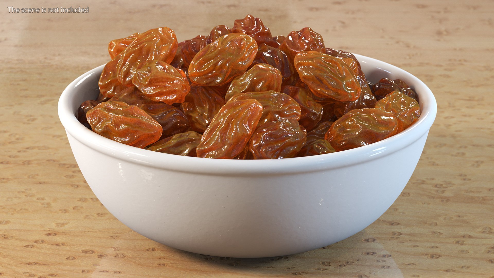 3D Full Bowl of Brown Sultanas model - TurboSquid 1782487
