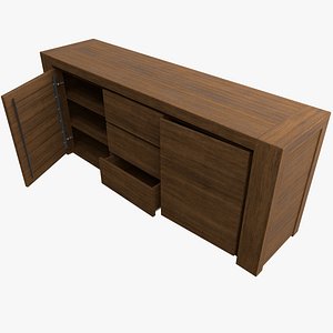 3D teak wooden dressoir