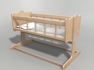 baby cradle 3d model