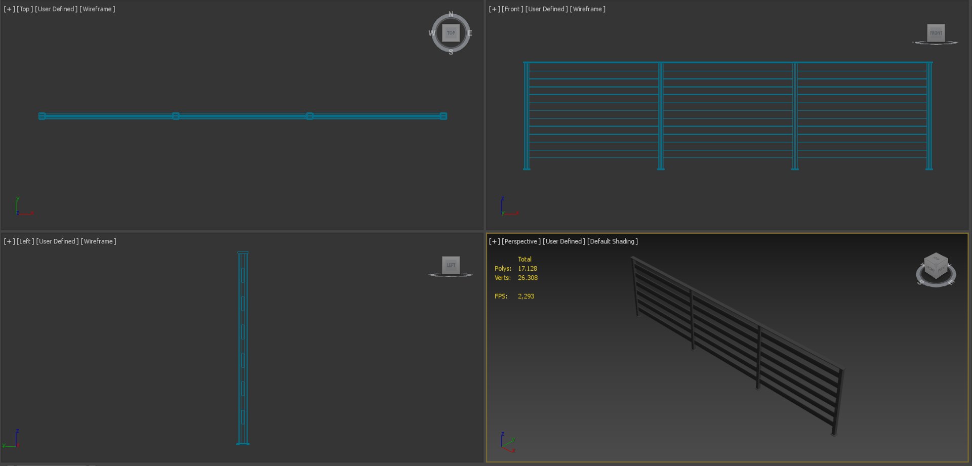 3D Railing - TurboSquid 1961873