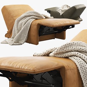 3D model Joybird Clover Leather Chair option 3