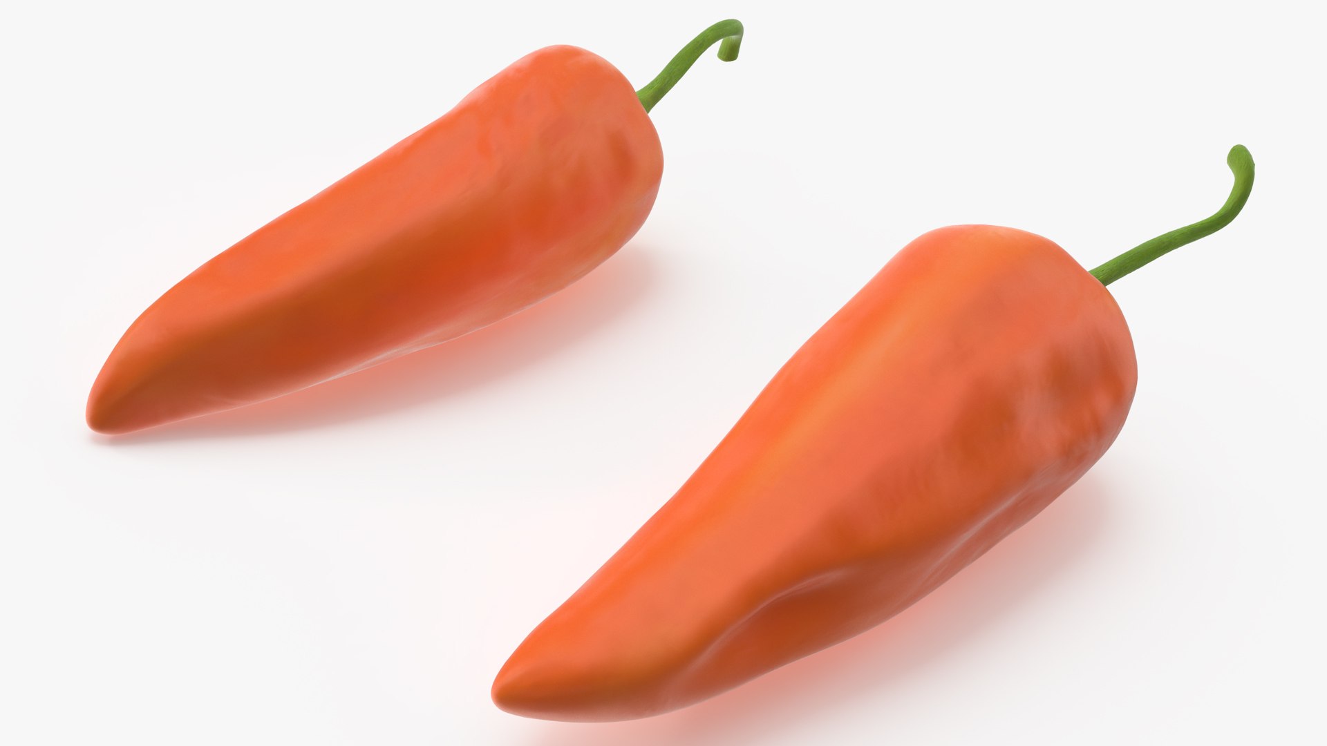 Hot Pepper Orange 3D model preview
