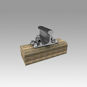 Rail fastening of KB-65 with a wooden bar
