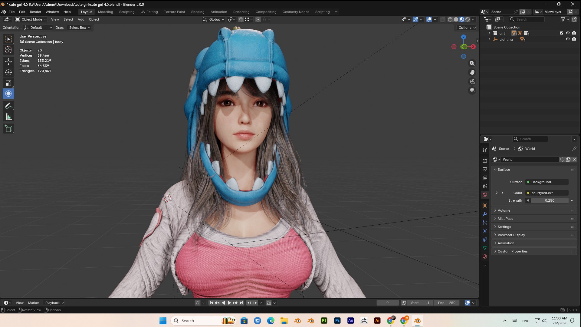 Cute girl PBR 8k lowpoly 3D model https://p.turbosquid.com/ts-thumb/uy/gHpdsR/Je/bandicam20260202113344504/png/1770007169/1920x1080/fit_q87/38161282e011b354421dc9f5b45310a7e24f4c1b/bandicam20260202113344504.jpg