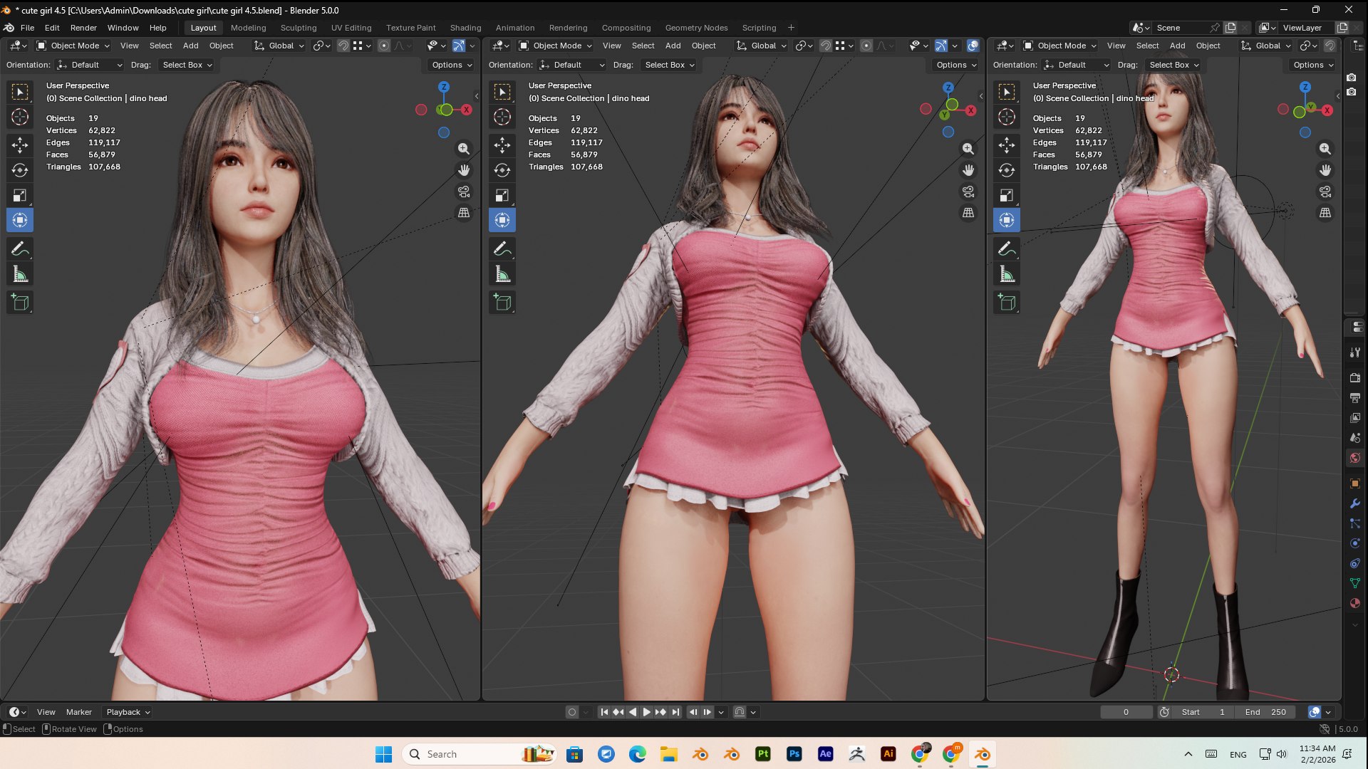 Cute girl PBR 8k lowpoly 3D model https://p.turbosquid.com/ts-thumb/uy/gHpdsR/MV/bandicam20260202113455315/png/1770007147/1920x1080/fit_q87/eafe503177fab856dd89a7d1007dc4e1c4464b07/bandicam20260202113455315.jpg