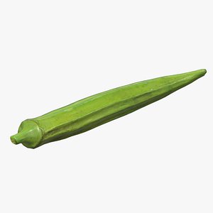3D Okra Low Poly
