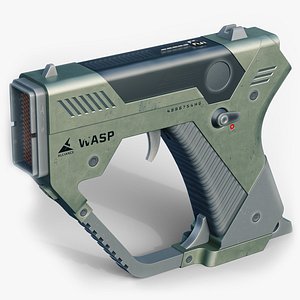 3D sci-fi handgun