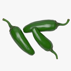 Jalapeno Chili Peppers 3D model